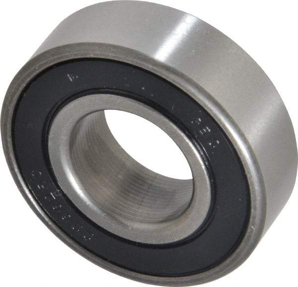 Value Collection - 3/4" Bore Diam, 1-5/8" OD, Double Seal Unground Retainer Type Radial Ball Bearing - 1/2" Wide, 1 Row, Round Bore, 1,171 Lb Dynamic Capacity - Eagle Tool & Supply