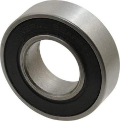 Value Collection - 1" Bore Diam, 2" OD, Double Seal Unground Retainer Type Radial Ball Bearing - 9/16" Wide, 1 Row, Round Bore, 1,749 Lb Dynamic Capacity - Eagle Tool & Supply