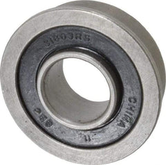 Value Collection - 1/2" Bore Diam, 1-1/8" OD, Double Seal Unground Retainer Type Radial Ball Bearing - With Flange, 1 Row, Round Bore, 691 Lb Dynamic Capacity - Eagle Tool & Supply