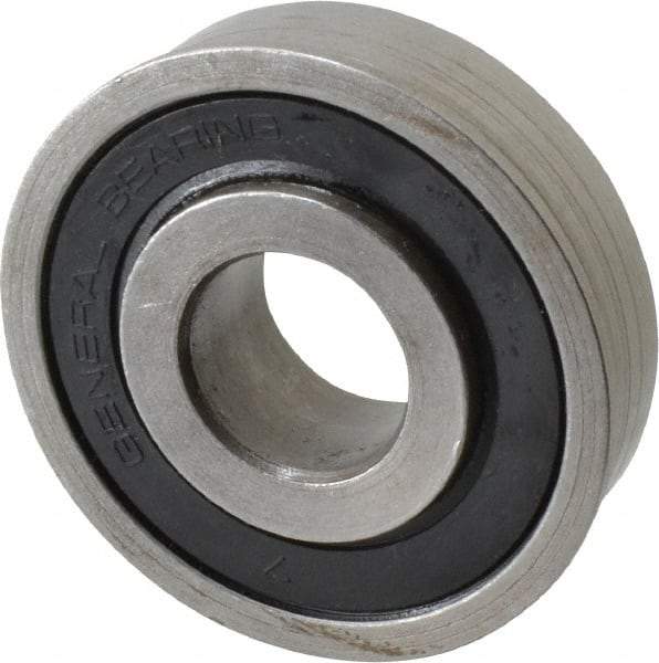 Value Collection - 3/4" Bore Diam, 2" OD, Double Seal Unground Retainer Type Radial Ball Bearing - With Flange, 1 Row, Round Bore, 1,749 Lb Dynamic Capacity - Eagle Tool & Supply