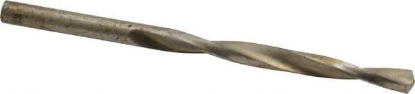 Interstate - 7/32" 130° High Speed Steel Jobber Drill - Bright Finish, Right Hand Cut, Spiral Flute, Straight Shank, 3-3/4" OAL, Standard Point - Eagle Tool & Supply