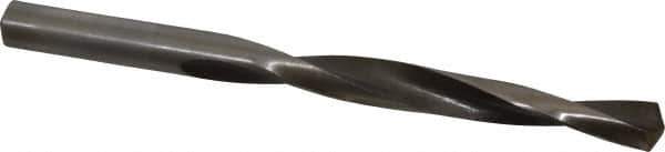 Interstate - 3/8" 130° High Speed Steel Jobber Drill - Bright Finish, Right Hand Cut, Spiral Flute, Straight Shank, 5" OAL, Standard Point - Eagle Tool & Supply