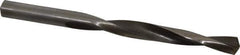Interstate - 3/8" 130° High Speed Steel Jobber Drill - Bright Finish, Right Hand Cut, Spiral Flute, Straight Shank, 5" OAL, Standard Point - Eagle Tool & Supply
