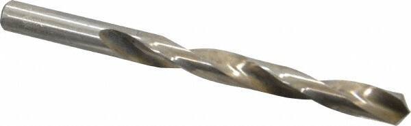 Interstate - 27/64" 130° High Speed Steel Jobber Drill - Bright Finish, Right Hand Cut, Spiral Flute, Straight Shank, 5-3/8" OAL, Standard Point - Eagle Tool & Supply