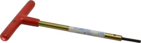 Made in USA - 9/64" Hex, T-Handle, Hex Key - 6" OAL, Chromalloy Steel, Inch System of Measurement - Eagle Tool & Supply