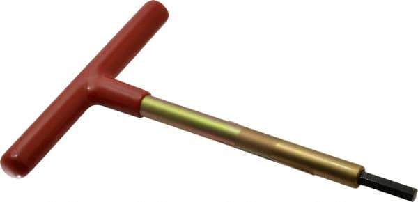 Made in USA - 1/4" Hex, T-Handle, Hex Key - 6" OAL, Chromalloy Steel, Inch System of Measurement - Eagle Tool & Supply