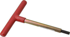 Made in USA - 5/16" Hex, T-Handle, Hex Key - 6" OAL, Chromalloy Steel, Inch System of Measurement - Eagle Tool & Supply