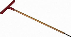 Made in USA - 9/64" Hex, T-Handle, Hex Key - 12" OAL, Chromalloy Steel, Inch System of Measurement - Eagle Tool & Supply