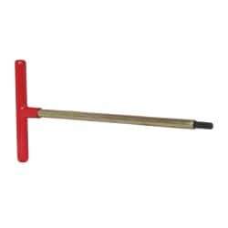 Made in USA - 5/16" Hex, T-Handle, Hex Key - 12" OAL, Chromalloy Steel, Inch System of Measurement - Eagle Tool & Supply