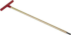 Made in USA - 1/4" Hex, T-Handle, Hex Key - 18" OAL, Chromalloy Steel, Inch System of Measurement - Eagle Tool & Supply