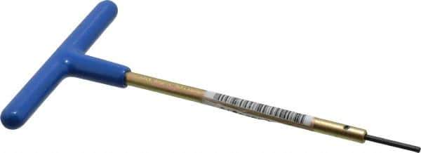 Made in USA - 2.5mm Hex, T-Handle, Hex Key - 6" OAL, Chromalloy Steel, Metric System of Measurement - Eagle Tool & Supply