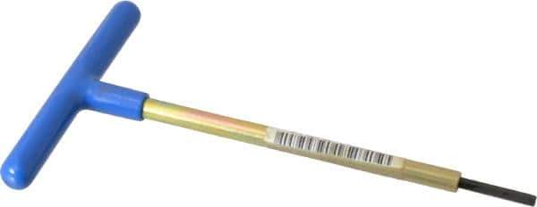Made in USA - 4mm Hex, T-Handle, Hex Key - 6" OAL, Chromalloy Steel, Metric System of Measurement - Eagle Tool & Supply