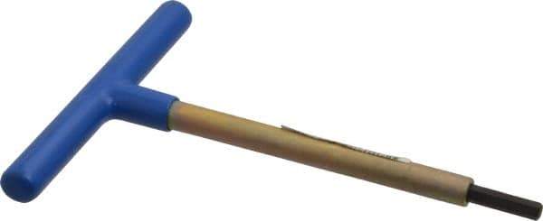 Made in USA - 6mm Hex, T-Handle, Hex Key - 6" OAL, Chromalloy Steel, Metric System of Measurement - Eagle Tool & Supply