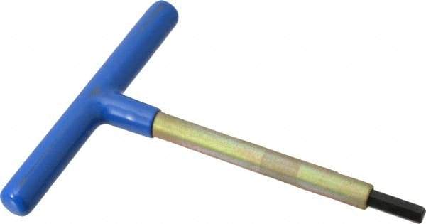 Made in USA - 8mm Hex, T-Handle, Hex Key - 6" OAL, Chromalloy Steel, Metric System of Measurement - Eagle Tool & Supply