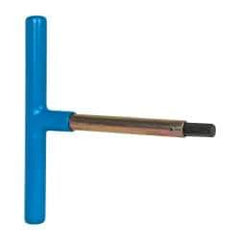 Made in USA - 10mm Hex, T-Handle, Hex Key - 6" OAL, Chromalloy Steel, Metric System of Measurement - Eagle Tool & Supply