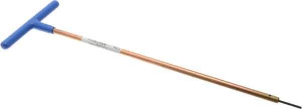 Made in USA - 2mm Hex, T-Handle, Hex Key - 12" OAL, Chromalloy Steel, Metric System of Measurement - Eagle Tool & Supply