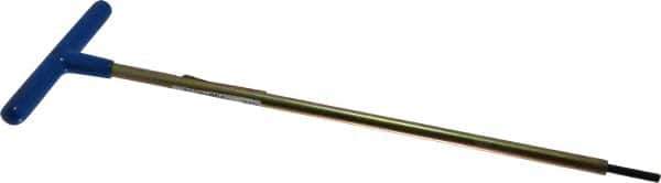 Made in USA - 4mm Hex, T-Handle, Hex Key - 12" OAL, Chromalloy Steel, Metric System of Measurement - Eagle Tool & Supply