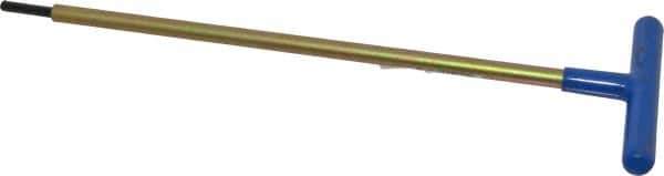 Made in USA - 5mm Hex, T-Handle, Hex Key - 12" OAL, Chromalloy Steel, Metric System of Measurement - Eagle Tool & Supply