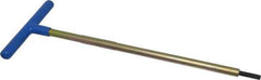 Made in USA - 6mm Hex, T-Handle, Hex Key - 12" OAL, Chromalloy Steel, Metric System of Measurement - Eagle Tool & Supply