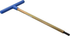 Made in USA - 8mm Hex, T-Handle, Hex Key - 12" OAL, Chromalloy Steel, Metric System of Measurement - Eagle Tool & Supply