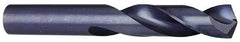 Interstate - 61/64" 118° Spiral Flute High Speed Steel Screw Machine Drill Bit - Oxide Finish, Right Hand Cut, 3-7/8" Flute Length, 5-7/8" OAL, Standard Point, Straight Shank - Eagle Tool & Supply