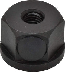 Morton Machine Works - 1/2-13, 1-5/8" Flange Diam, 1-1/8" High, 1-5/8" Across Flats, Button Thread Collar Nut - Grade Carbon Steel Steel, Black Oxide Finish, 1/4" Flange Height, TCMAI - Eagle Tool & Supply