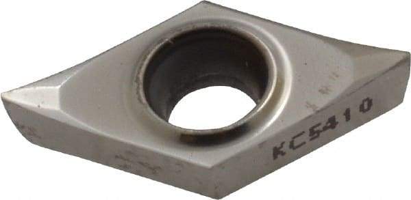 Kennametal - DCGT32.50.5 HP Grade KC5410 Carbide Turning Insert - TiB2 Finish, 55° Diamond, 3/8" Inscr Circle, 5/32" Thick, 0.0079" Corner Radius - Eagle Tool & Supply