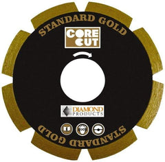 Core Cut - 5" Diam, 20mm Arbor Hole Diam, Wet & Dry Cut Saw Blade - Diamond-Tipped, Standard Round Arbor - Eagle Tool & Supply