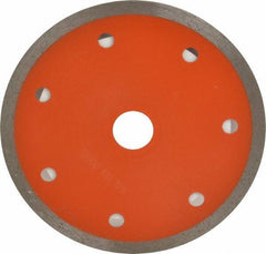 Core Cut - 4" Diam, 5/8" Arbor Hole Diam, Wet & Dry Cut Saw Blade - Diamond-Tipped, Standard Round Arbor - Eagle Tool & Supply