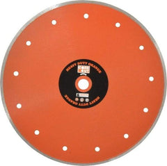 Core Cut - 10" Diam, 5/8" Arbor Hole Diam, Wet & Dry Cut Saw Blade - Diamond-Tipped, Standard Round Arbor - Eagle Tool & Supply