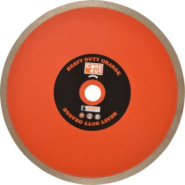 Core Cut - 7" Diam, 5/8" Arbor Hole Diam, Wet & Dry Cut Saw Blade - Diamond-Tipped, Standard Round Arbor - Eagle Tool & Supply