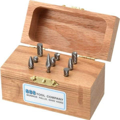 SGS Pro - 9 Piece, 1/8" Shank Burr Set - Tungsten Carbide - Eagle Tool & Supply