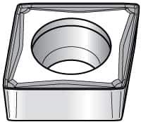 Kennametal - CCMT32.52 FW Grade KC5010 Carbide Turning Insert - TiAlN Finish, 80° Diamond, 3/8" Inscr Circle, 5/32" Thick, 1/32" Corner Radius - Eagle Tool & Supply