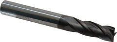 Niagara Cutter - 1/2", 1-3/8" LOC, 1/2" Shank Diam, 4" OAL, 4 Flute, Solid Carbide Square End Mill - Single End, Diamond Finish, Spiral Flute, 30° Helix, Right Hand Cut, Right Hand Flute, Series DIAL430 - Eagle Tool & Supply
