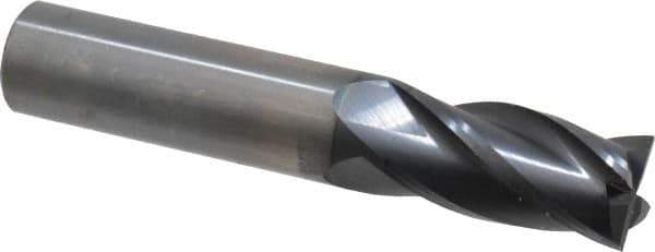 OSG - 5/8", 1-1/4" LOC, 5/8" Shank Diam, 3-1/2" OAL, 4 Flute, Solid Carbide Square End Mill - Single End, TiAlN Finish, Spiral Flute, 30° Helix, Centercutting, Right Hand Cut, Right Hand Flute, Series 404 - Eagle Tool & Supply