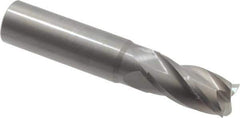 OSG - 11/16", 1-3/8" LOC, 3/4" Shank Diam, 4" OAL, 4 Flute, Solid Carbide Square End Mill - Single End, Uncoated, Spiral Flute, 30° Helix, Centercutting, Right Hand Cut, Right Hand Flute, Series 404 - Eagle Tool & Supply