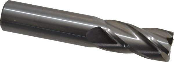 OSG - 3/4", 1-1/2" LOC, 3/4" Shank Diam, 4" OAL, 4 Flute, Solid Carbide Square End Mill - Single End, Uncoated, Spiral Flute, 30° Helix, Centercutting, Right Hand Cut, Right Hand Flute, Series 404 - Eagle Tool & Supply