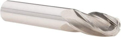 OSG - 1/2" Diam, 1" LOC, 4 Flute Solid Carbide Ball End Mill - Uncoated, Single End, 3" OAL, 1/2" Shank Diam, Spiral Flute - Eagle Tool & Supply