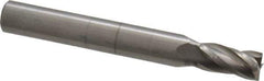 OSG - 7/32", 7/16" LOC, 1/4" Shank Diam, 2" OAL, 4 Flute, Solid Carbide Square End Mill - Single End, Uncoated, Spiral Flute, 30° Helix, Centercutting, Right Hand Cut, Right Hand Flute, Series 414 - Eagle Tool & Supply