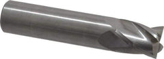 OSG - 5/8", 3/4" LOC, 5/8" Shank Diam, 3" OAL, 4 Flute, Solid Carbide Square End Mill - Single End, Uncoated, Spiral Flute, 30° Helix, Centercutting, Right Hand Cut, Right Hand Flute, Series 414 - Eagle Tool & Supply