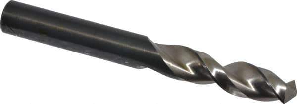 Walter-Titex - 27/64" 130° Parabolic Flute Vanadium High Speed Steel Screw Machine Drill Bit - Bright Finish, Right Hand Cut, 1-27/32" Flute Length, 3-3/4" OAL, Split Point, Straight Shank - Eagle Tool & Supply