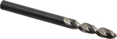 Walter-Titex - #10 130° Parabolic Flute Vanadium High Speed Steel Screw Machine Drill Bit - Bright Finish, Right Hand Cut, 1-1/32" Flute Length, 2-7/16" OAL, Split Point, Straight Shank - Eagle Tool & Supply
