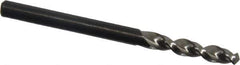 Walter-Titex - #22 130° Parabolic Flute Vanadium High Speed Steel Screw Machine Drill Bit - Bright Finish, Right Hand Cut, 7/8" Flute Length, 2-5/32" OAL, Split Point, Straight Shank - Eagle Tool & Supply