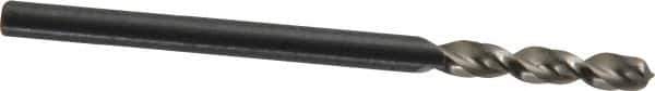 Walter-Titex - #36 130° Parabolic Flute Vanadium High Speed Steel Screw Machine Drill Bit - Bright Finish, Right Hand Cut, 5/8" Flute Length, 1-13/16" OAL, Split Point, Straight Shank - Eagle Tool & Supply