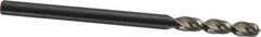 Walter-Titex - #36 130° Parabolic Flute Vanadium High Speed Steel Screw Machine Drill Bit - Bright Finish, Right Hand Cut, 5/8" Flute Length, 1-13/16" OAL, Split Point, Straight Shank - Eagle Tool & Supply