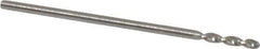 Walter-Titex - #59 130° Parabolic Flute Vanadium High Speed Steel Screw Machine Drill Bit - Bright Finish, Right Hand Cut, 0.236" Flute Length, 1-1/32" OAL, Split Point, Straight Shank - Eagle Tool & Supply