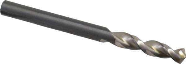Walter-Titex - 0.2008" 130° Parabolic Flute Vanadium High Speed Steel Screw Machine Drill Bit - Bright Finish, Right Hand Cut, 1-1/32" Flute Length, 2-7/16" OAL, Split Point, Straight Shank - Eagle Tool & Supply