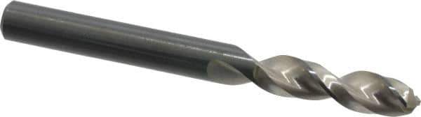 Walter-Titex - 0.2835" 130° Parabolic Flute Vanadium High Speed Steel Screw Machine Drill Bit - Bright Finish, Right Hand Cut, 34mm Flute Length, 2-29/32" OAL, Split Point, Straight Shank - Eagle Tool & Supply