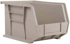 Akro-Mils - 50 Lb. Load Capacity, 10-3/4" Deep, Gray Polymer Hopper Stacking Bin - 7" High x 8-1/4" Wide x 10-3/4" Long - Eagle Tool & Supply