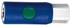 Prevost - 3/8 Female NPT European High Flow Pneumatic Hose Coupler - Composite, 7.2mm Body Diam - Eagle Tool & Supply